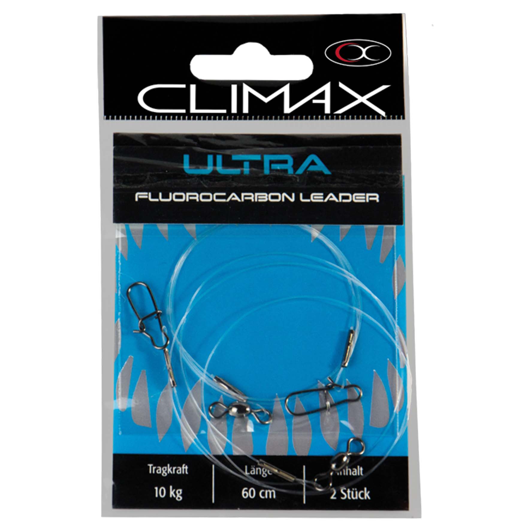 CLIMAX - Fluorocarbon Leader mit Karabiner und Wirbel – Bild 2