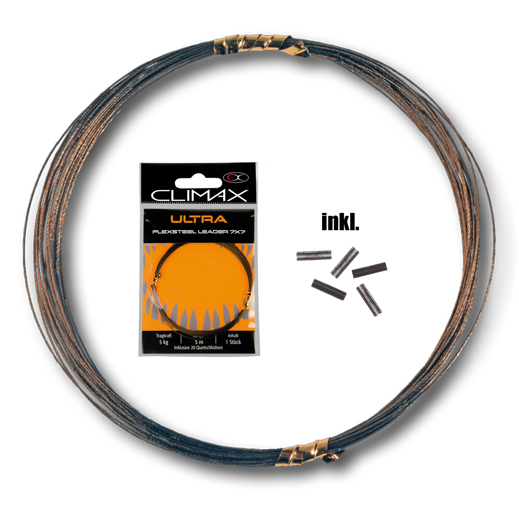 CLIMAX - Flexsteel Leader 7x7 inkl. Quetschhülsen / 5m